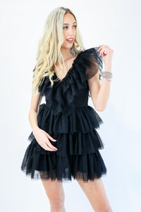 Festival Season Tulle Dress In Black