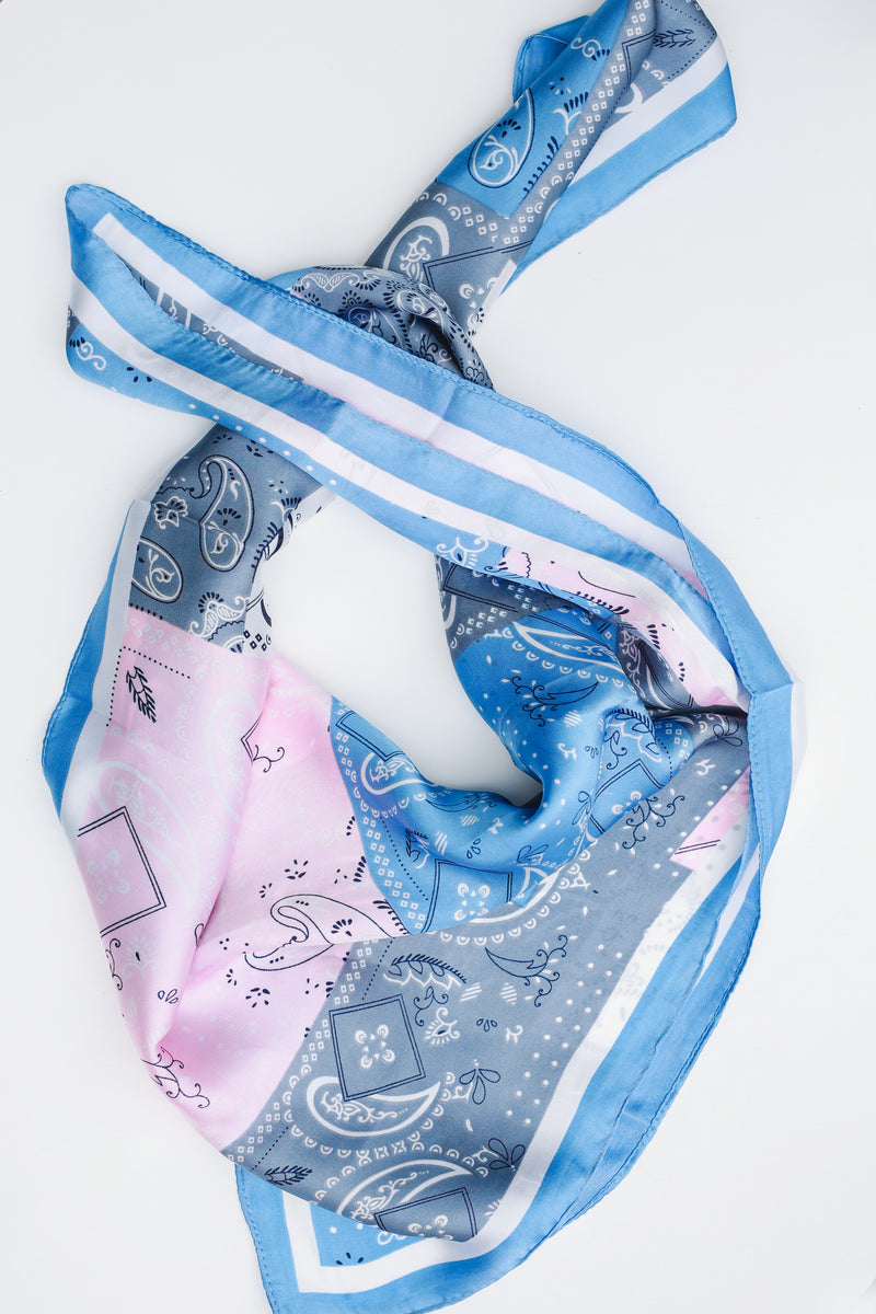 Peace And Love Scarf In Blue