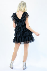 Festival Season Tulle Dress In Black