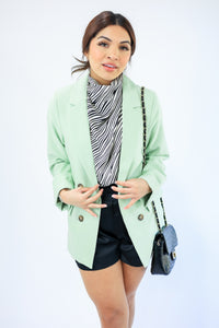 Fit For You Blazer In Celery