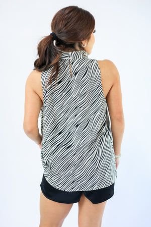 Bright Side of Life Zebra Tank In Ivory