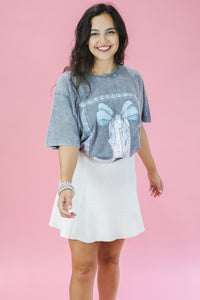 Cowboy Ribbon Tee In Denim