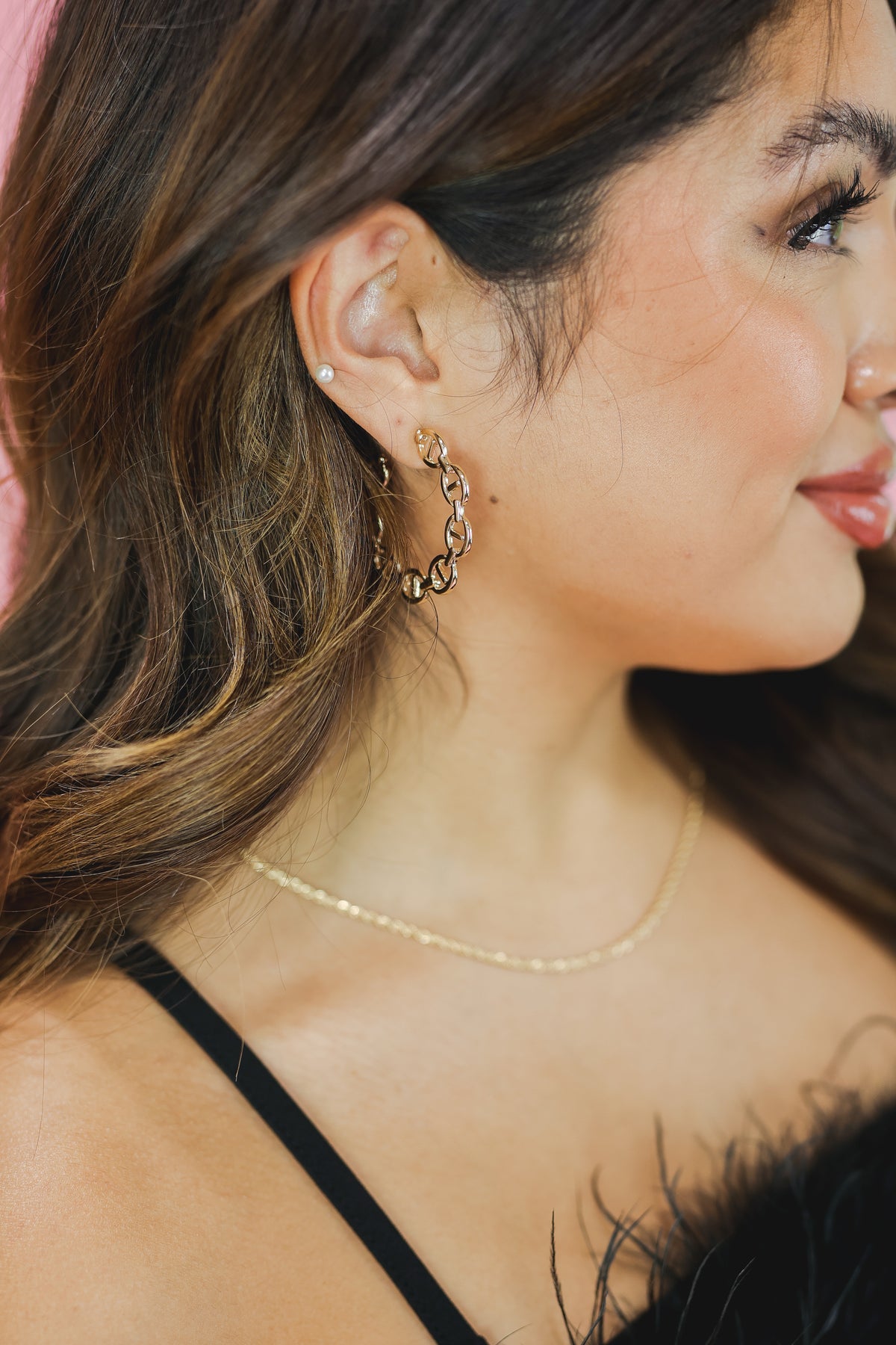 Hooked On Fashion Earrings In Gold