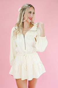 Season Of Chic Romper Dress In Cream