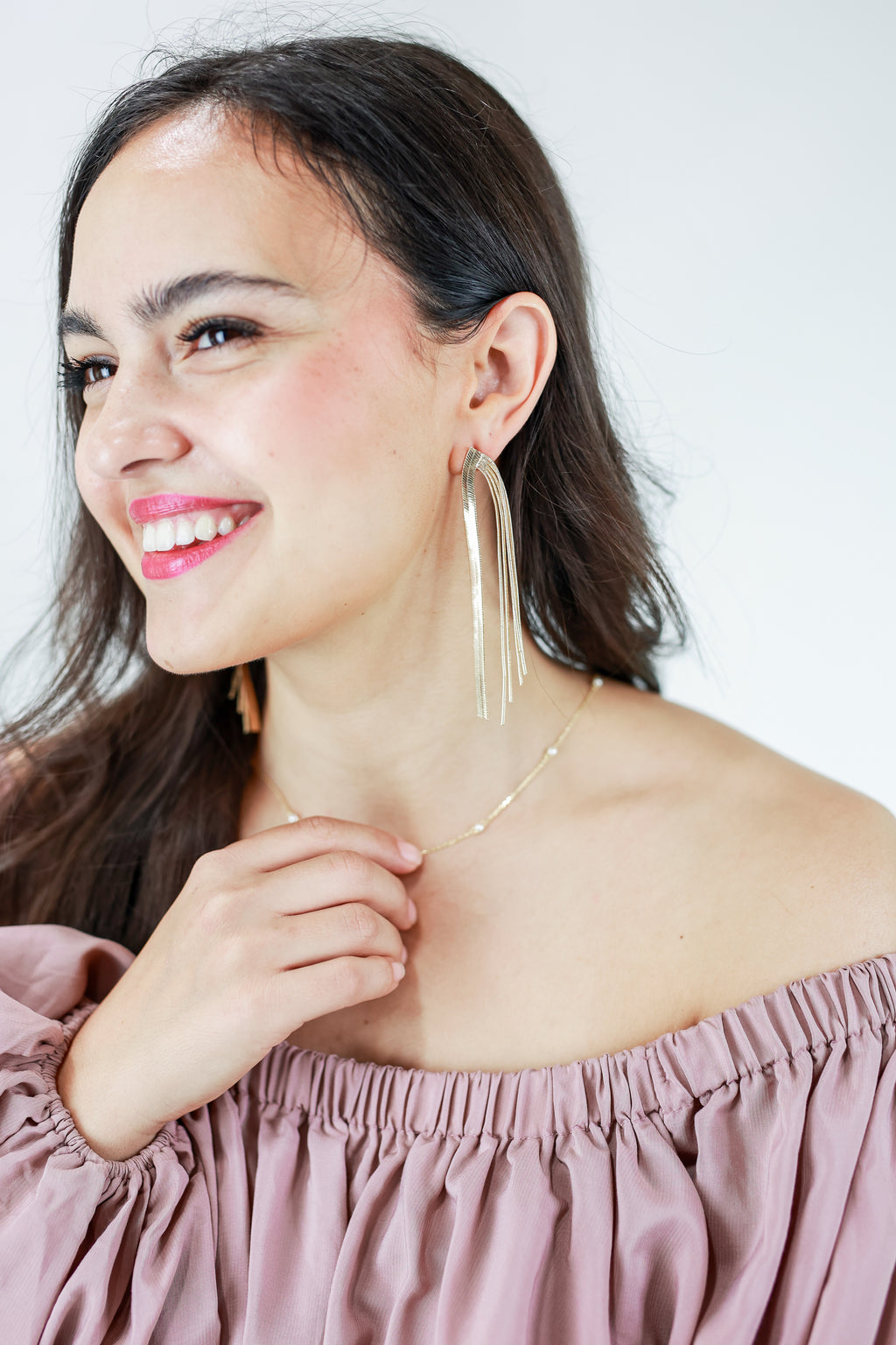 Creating Memories Fringe Earrings In Gold