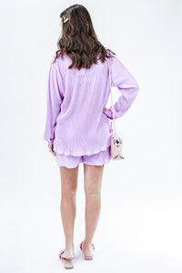 Final Destination Pleated Top In Lavender