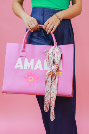 Amalfi Coast Tote In Guava Pink