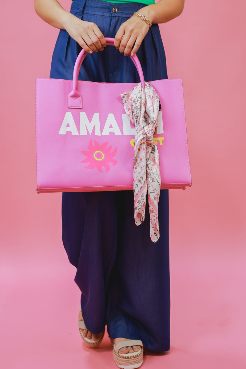 Amalfi Coast Tote In Guava Pink