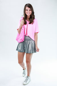 Living In Style Shift Top In Pink