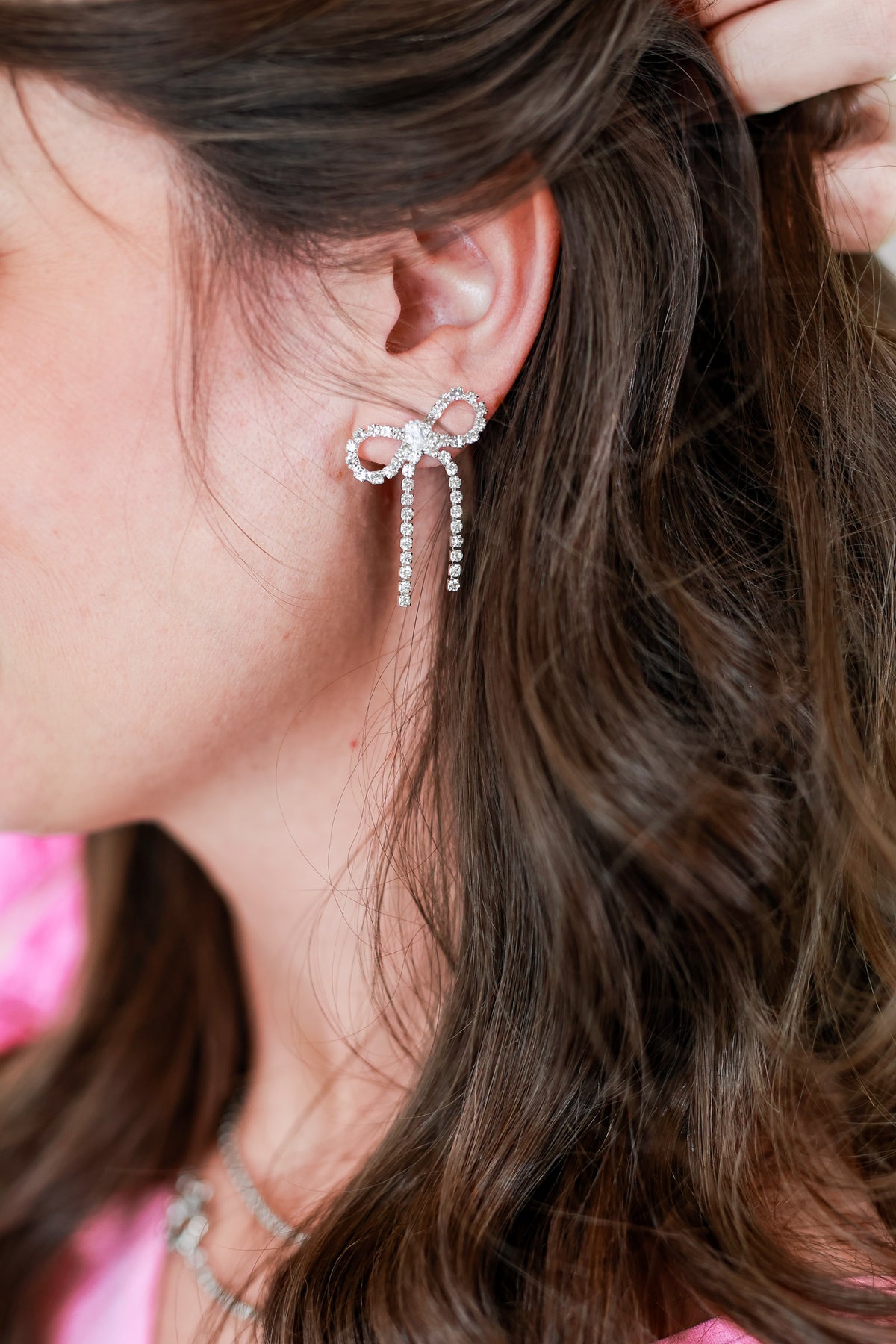 Cityscape Ribbon Earrings In Silver