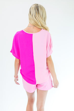 Happier Now Shift Top In Pink