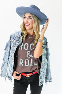 Rock N' Roll Tee In Brown