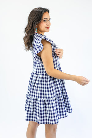 Sweetest Details Gingham Ruffle Dress