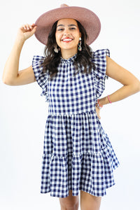 Sweetest Details Gingham Ruffle Dress