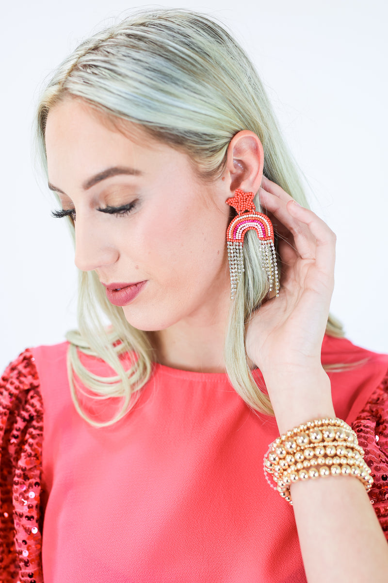 Mood Changer Earrings In Red