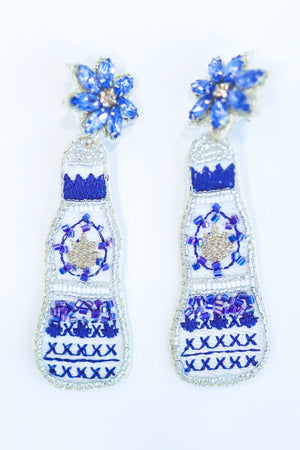 Chasing Love Earrings In Blue