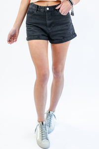 The Serena Denim Shorts In Black