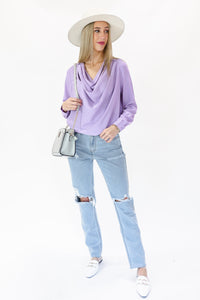 Strong Statement Shift Top In Lavender