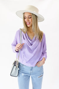 Strong Statement Shift Top In Lavender