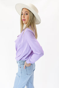 Strong Statement Shift Top In Lavender