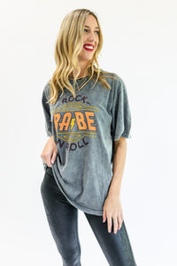 BABE Rock N' Roll Tee In Denim