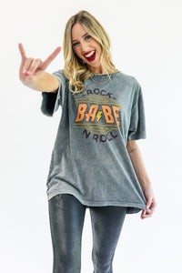 BABE Rock N' Roll Tee In Denim