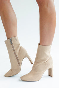 The Gabby Bootie In Warm Taupe