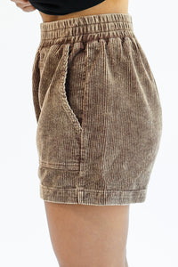 Coolest Feeling Corduroy Shorts In Mocha