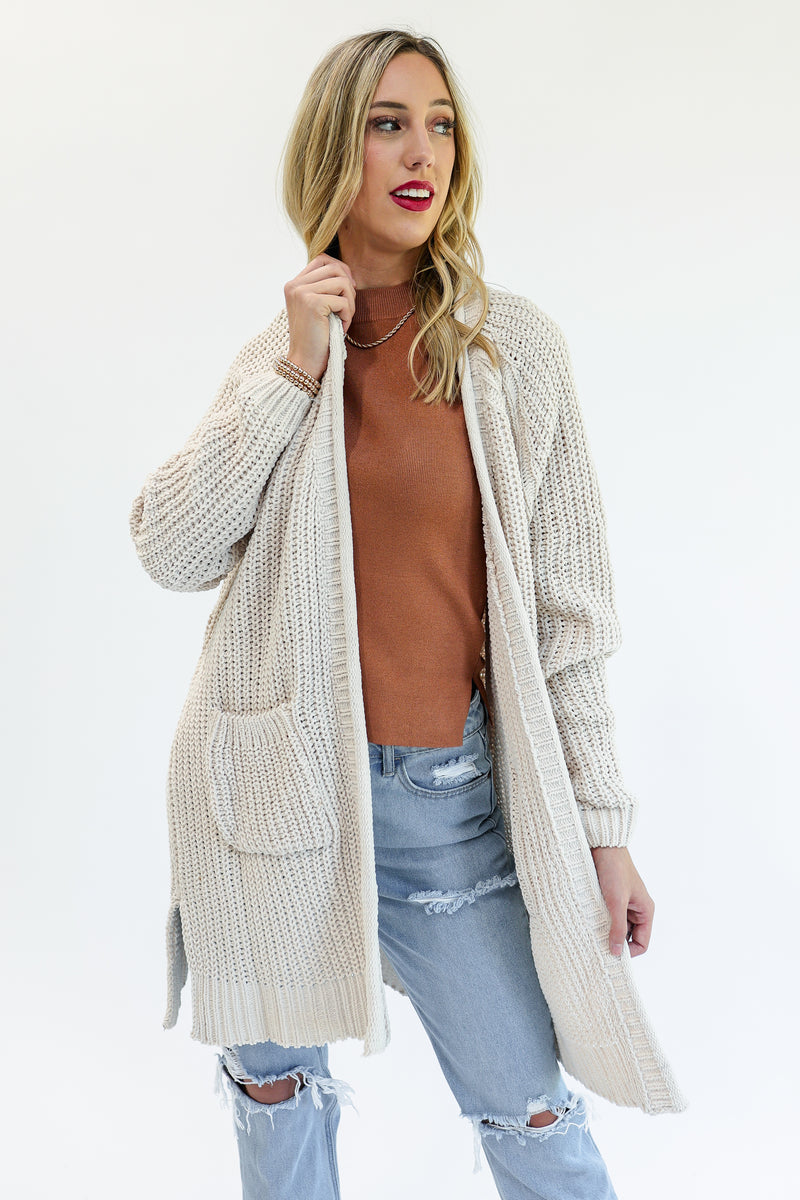 Denver Called Knit Cardigan In Cream