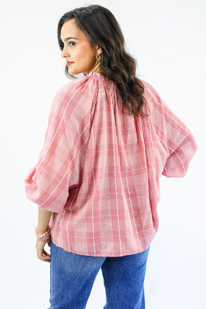 Back At It Shift Top In Blush