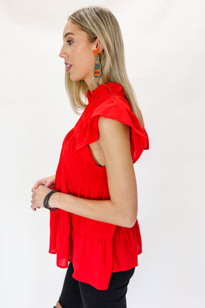 Keep It Sweet Shift Top In Red