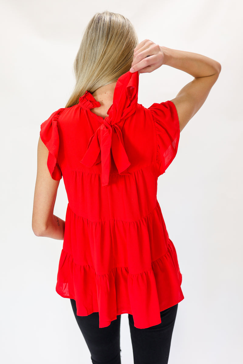 Keep It Sweet Shift Top In Red