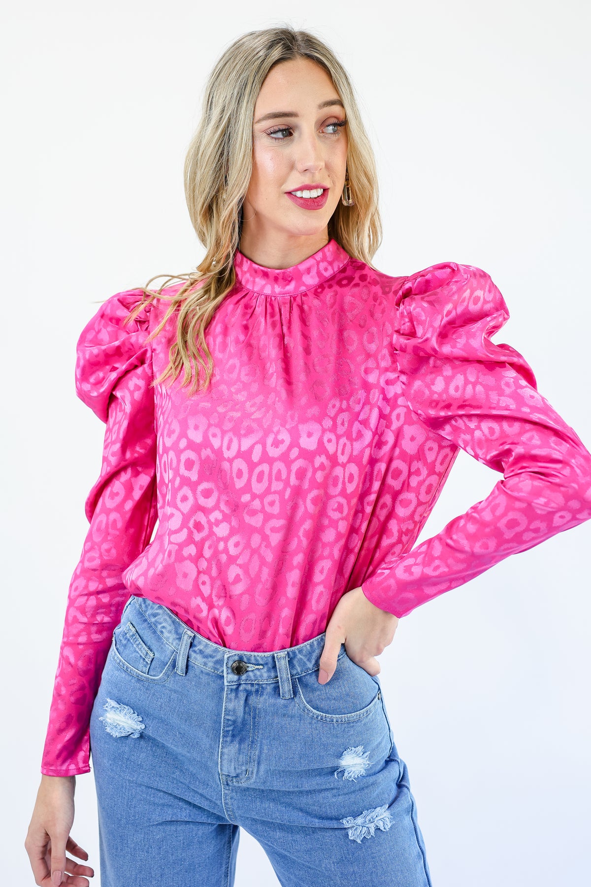 Grab Your Passport Top In Hot Pink