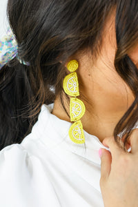 Life Of Lemons Earrings In Yellow