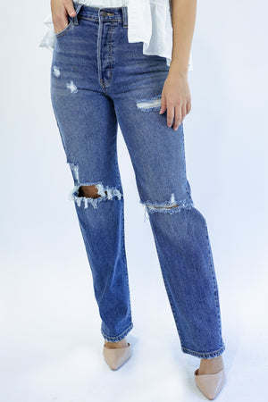 The Ricky High Waist Jeans In Medium Wash