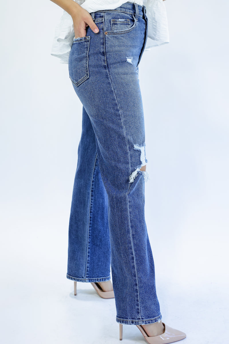 The Ricky High Waist Jeans In Medium Wash