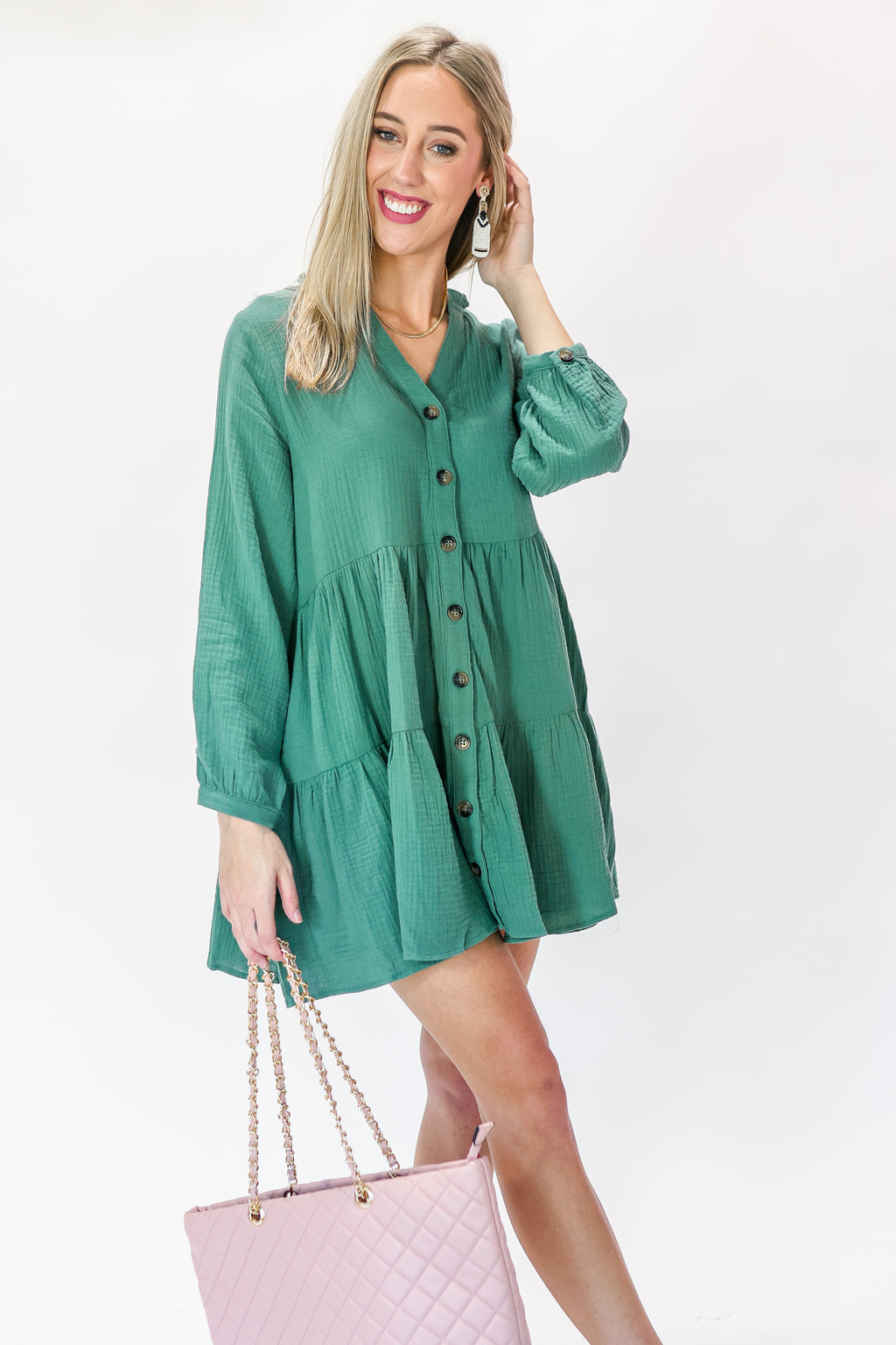 Call The Move Dress In Sage