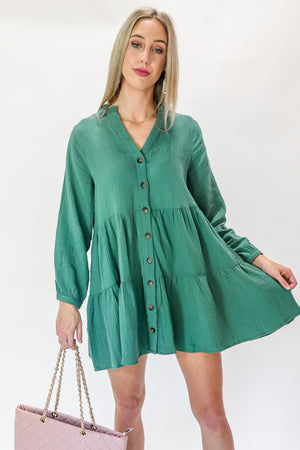 Call The Move Dress In Sage