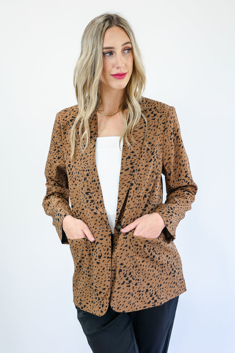 For The Record Blazer In Mocha