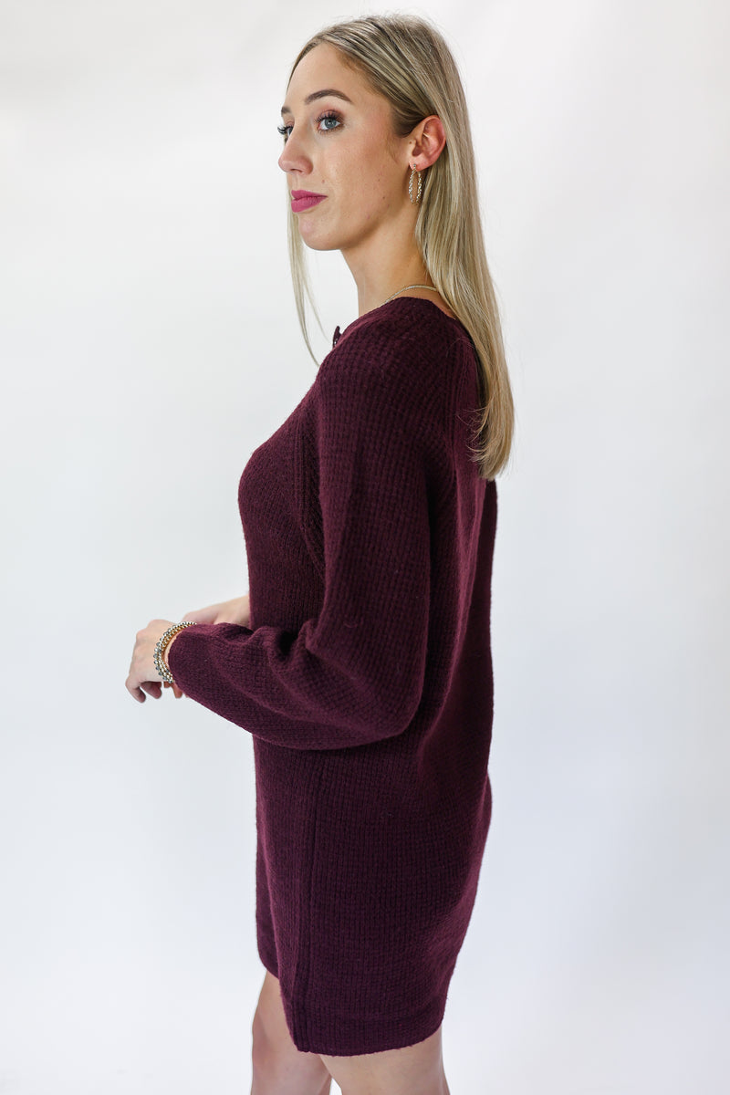 Cozy Lifestyle Waffle Knit Dress