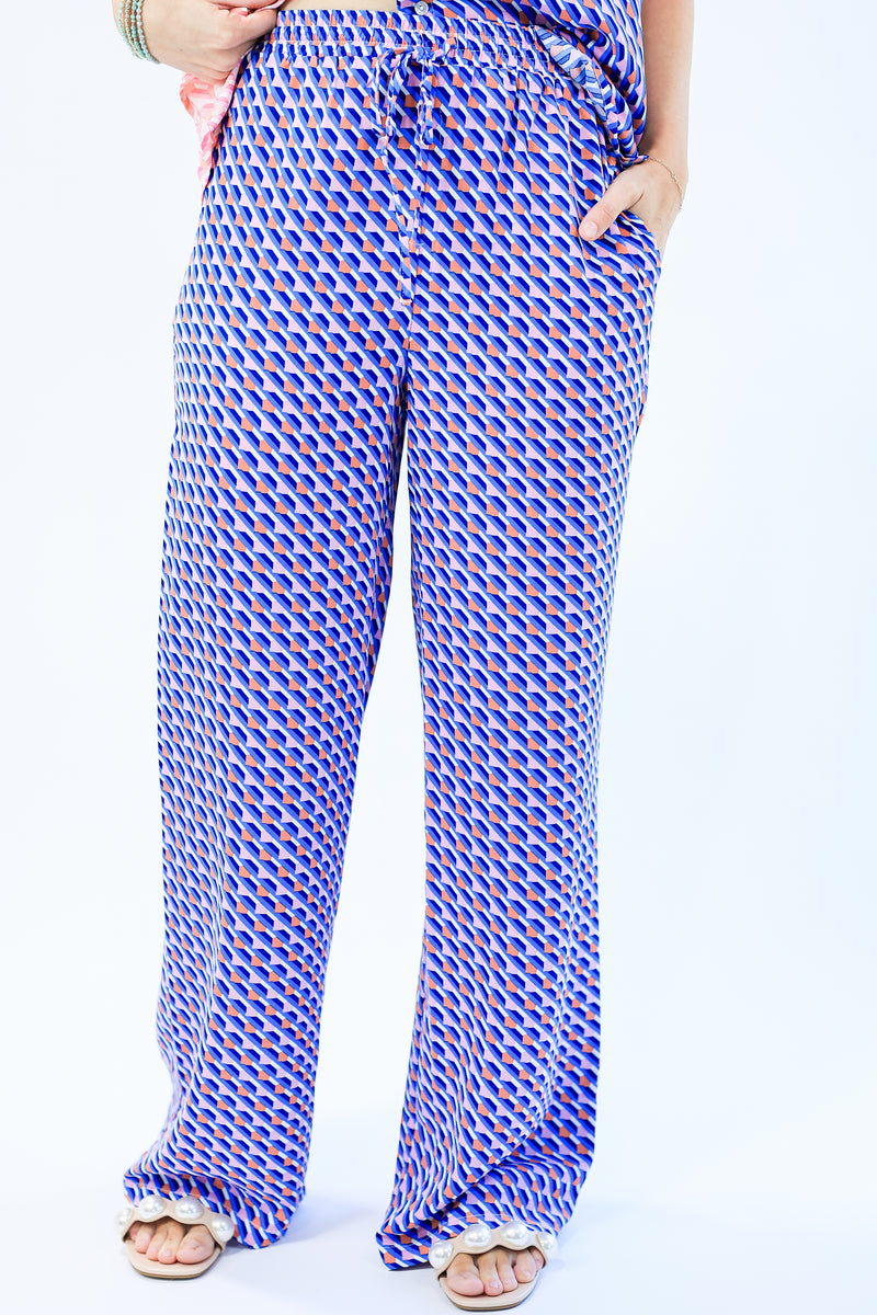 Day Dreaming Abstract Pants In Royal