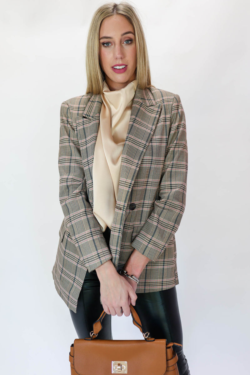 Power Move Plaid Blazer