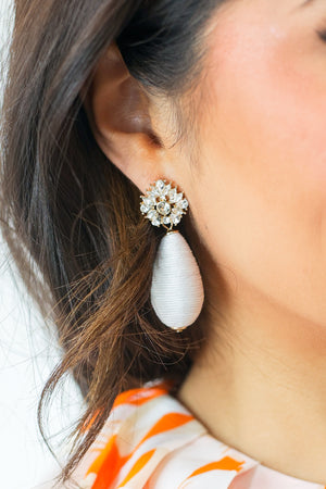 Lovestruck Teardrop Earrings In White