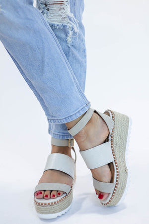 The Trisha Espadrille In Bone