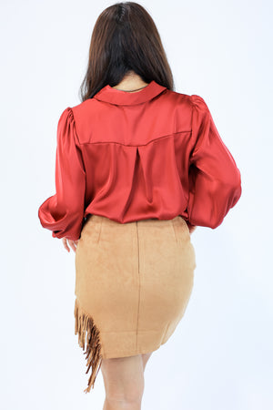 Ruby Heart Satin Top