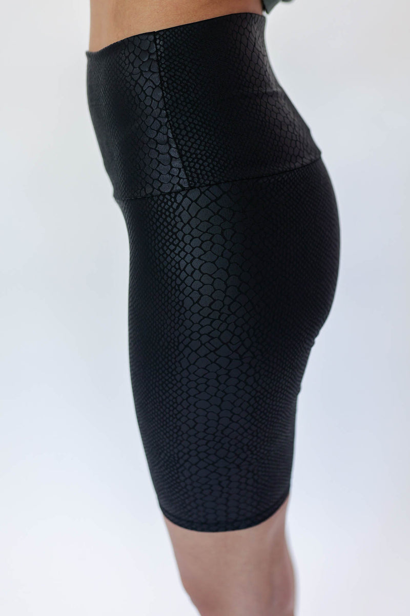 Ready To Run Snake Bike Shorts In Black