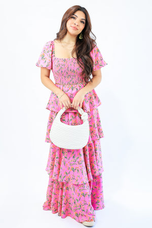 Brunchin' Babe Floral Tiered Maxi Dress