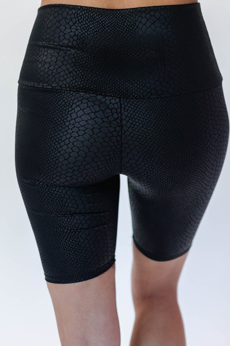 Ready To Run Snake Bike Shorts In Black