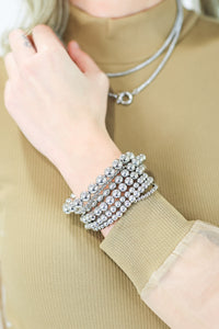 Everyday Layers Bracelet Stack In Silver