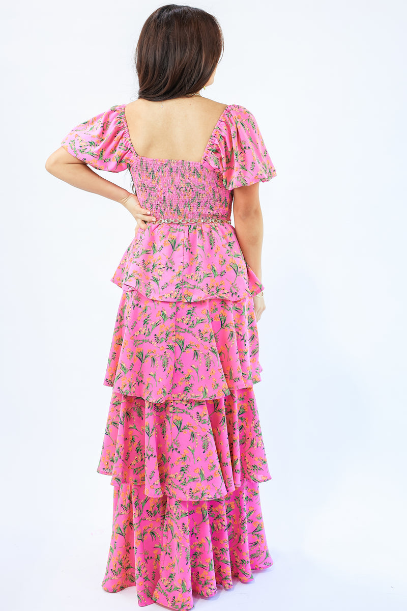 Brunchin' Babe Floral Tiered Maxi Dress